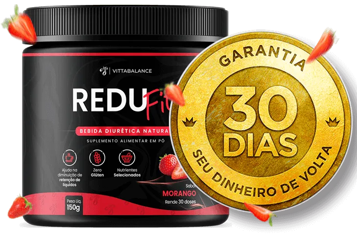 Suplemento Redufit em destaque, desenvolvido para auxiliar no controle do apetite e na queima de gordura
